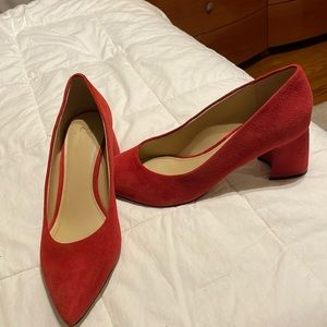 Marc Fisher Zala Suede Block Heel Pumps